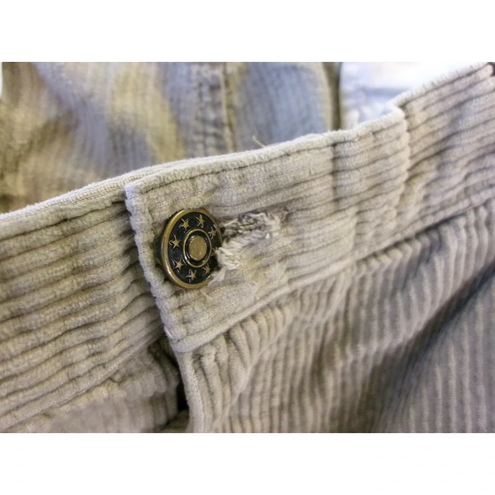Woolrich Mens 39x29 Corduroy Pants Tan Pleated Front Straight Leg Outdoor Rugged